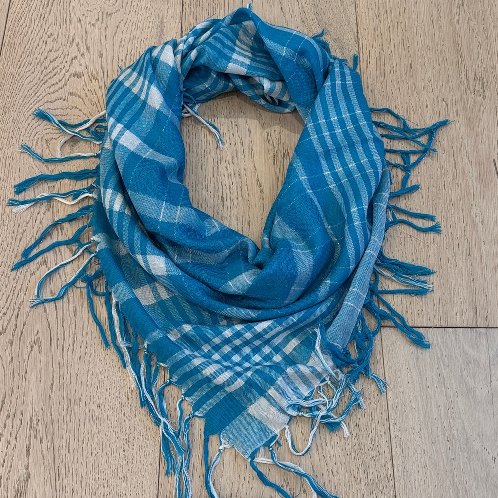 Express Plaid Printed Fringe Scarf
